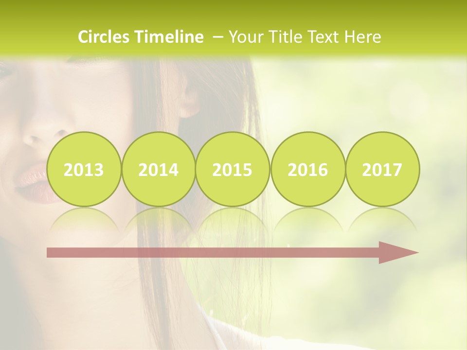 A Woman With Long Red Hair Is Looking At The Camera PowerPoint Template