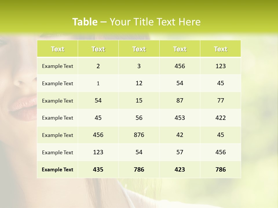 A Woman With Long Red Hair Is Looking At The Camera PowerPoint Template