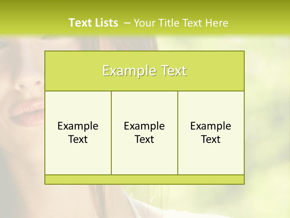 A Woman With Long Red Hair Is Looking At The Camera PowerPoint Template