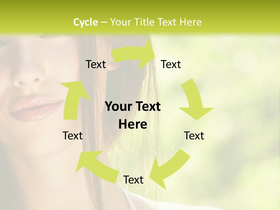 A Woman With Long Red Hair Is Looking At The Camera PowerPoint Template