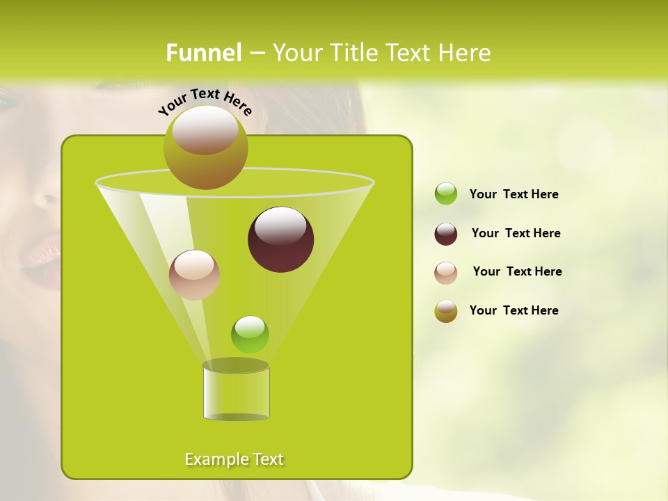 A Woman With Long Red Hair Is Looking At The Camera PowerPoint Template