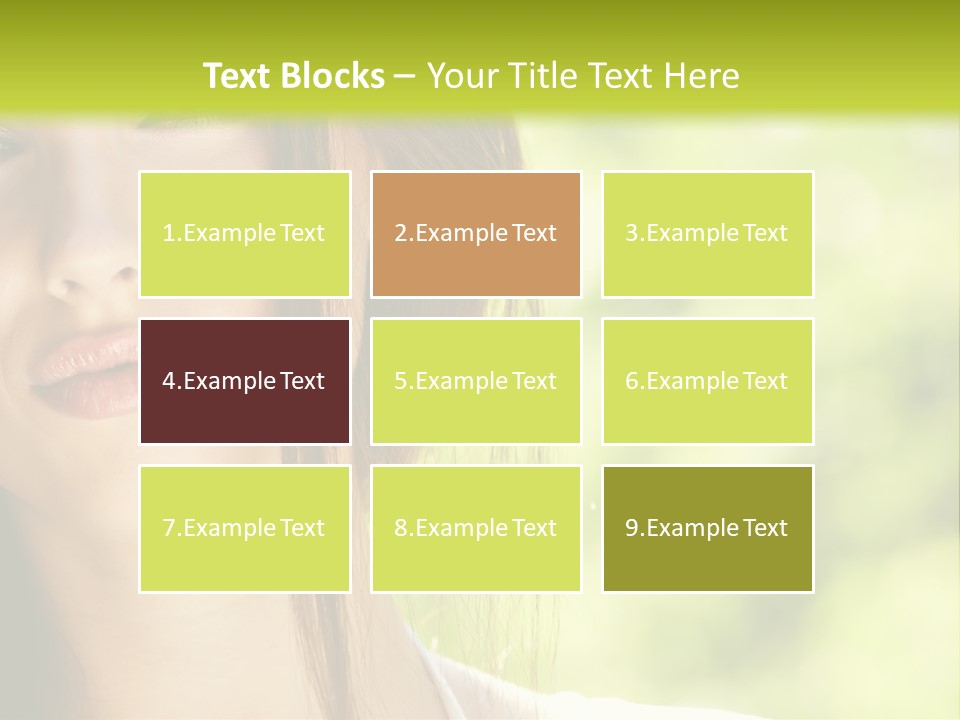 A Woman With Long Red Hair Is Looking At The Camera PowerPoint Template