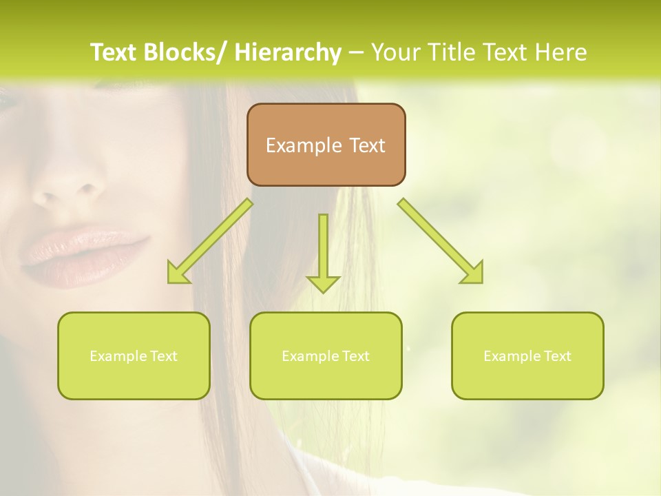 A Woman With Long Red Hair Is Looking At The Camera PowerPoint Template