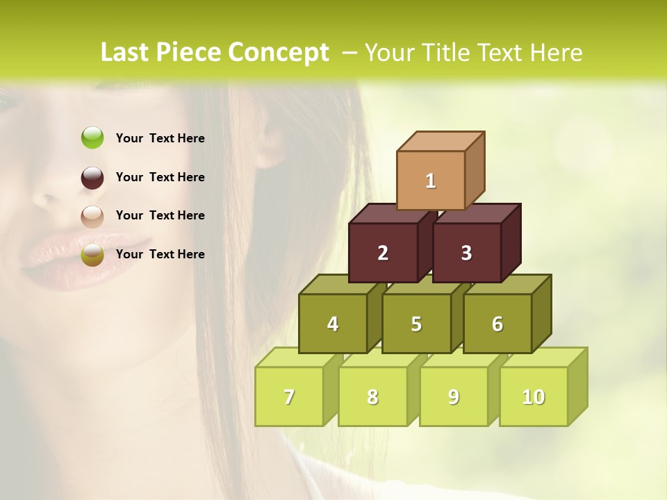 A Woman With Long Red Hair Is Looking At The Camera PowerPoint Template