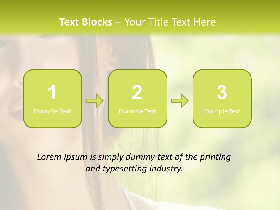 A Woman With Long Red Hair Is Looking At The Camera PowerPoint Template