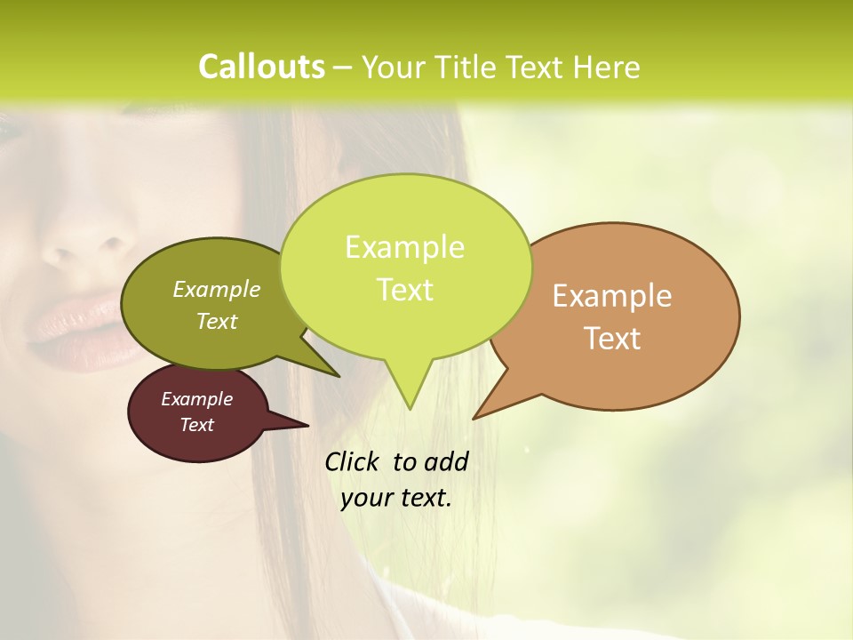 A Woman With Long Red Hair Is Looking At The Camera PowerPoint Template