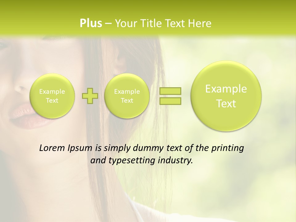 A Woman With Long Red Hair Is Looking At The Camera PowerPoint Template