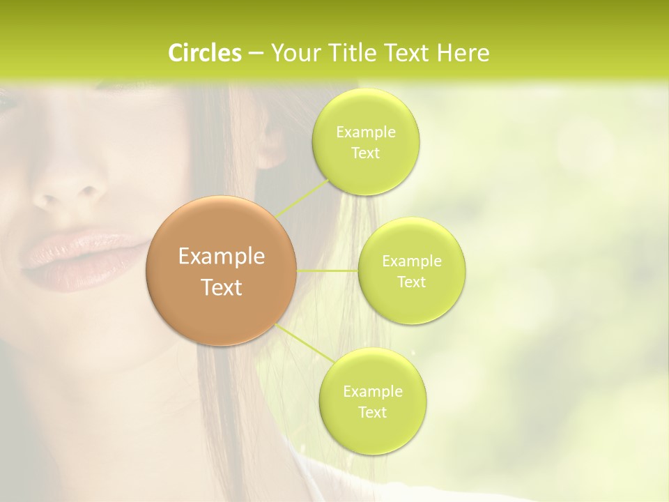 A Woman With Long Red Hair Is Looking At The Camera PowerPoint Template