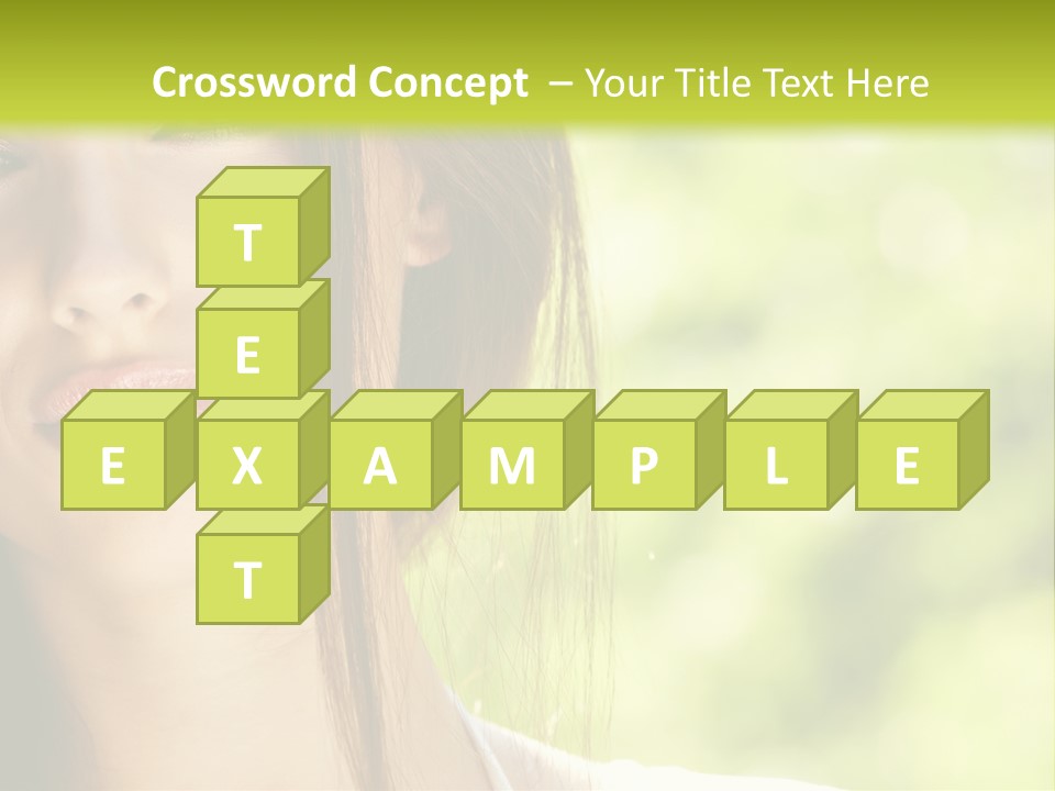 A Woman With Long Red Hair Is Looking At The Camera PowerPoint Template