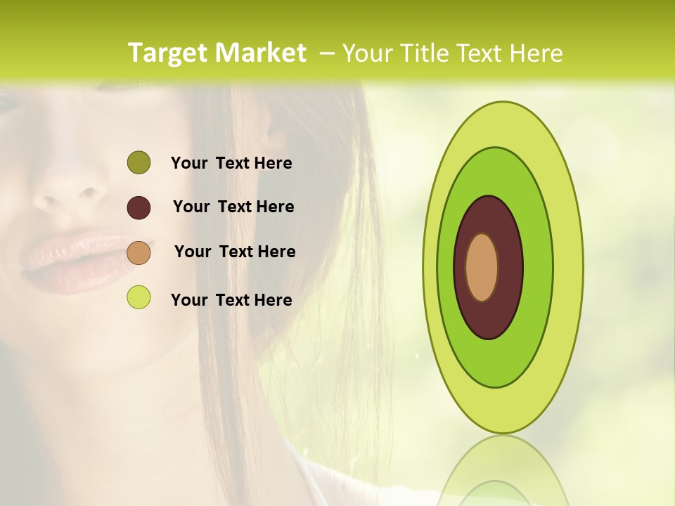 A Woman With Long Red Hair Is Looking At The Camera PowerPoint Template