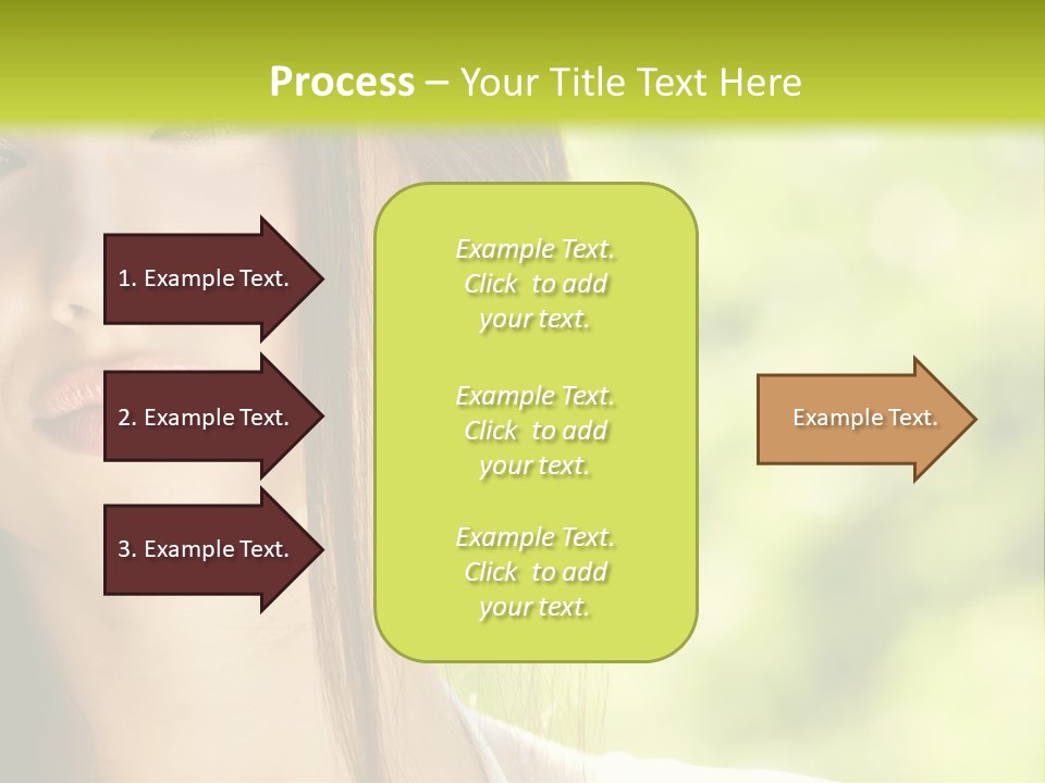 A Woman With Long Red Hair Is Looking At The Camera PowerPoint Template