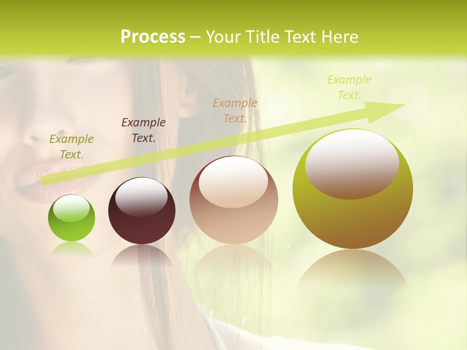 A Woman With Long Red Hair Is Looking At The Camera PowerPoint Template