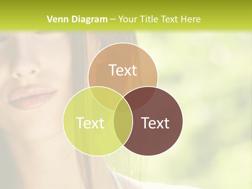 A Woman With Long Red Hair Is Looking At The Camera PowerPoint Template