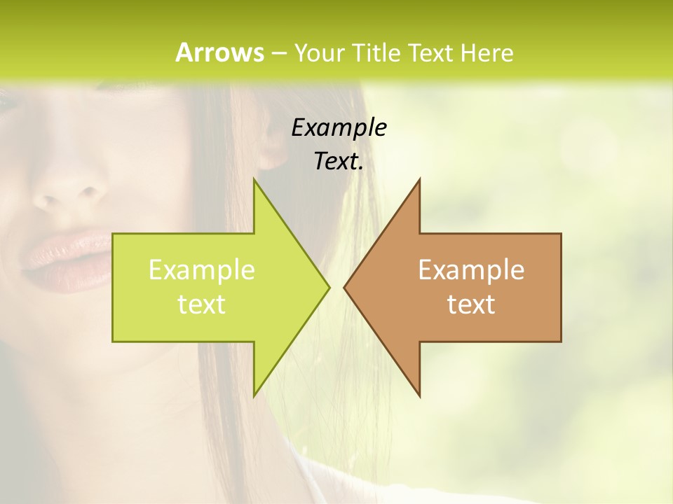 A Woman With Long Red Hair Is Looking At The Camera PowerPoint Template