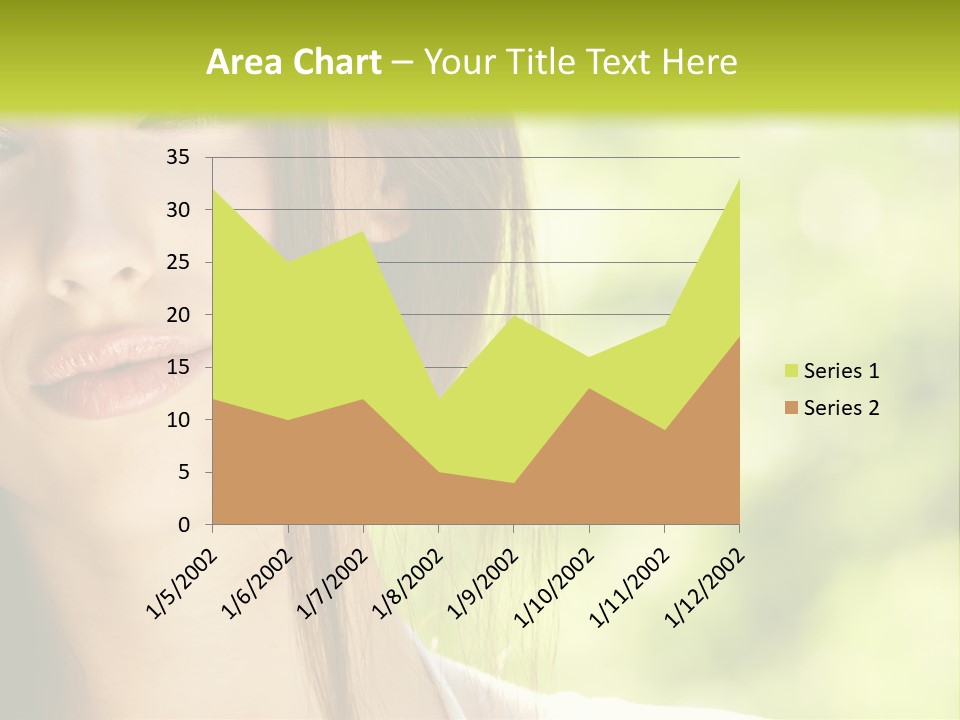 A Woman With Long Red Hair Is Looking At The Camera PowerPoint Template