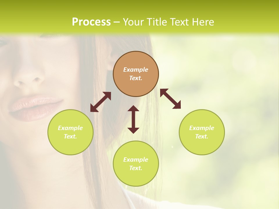 A Woman With Long Red Hair Is Looking At The Camera PowerPoint Template