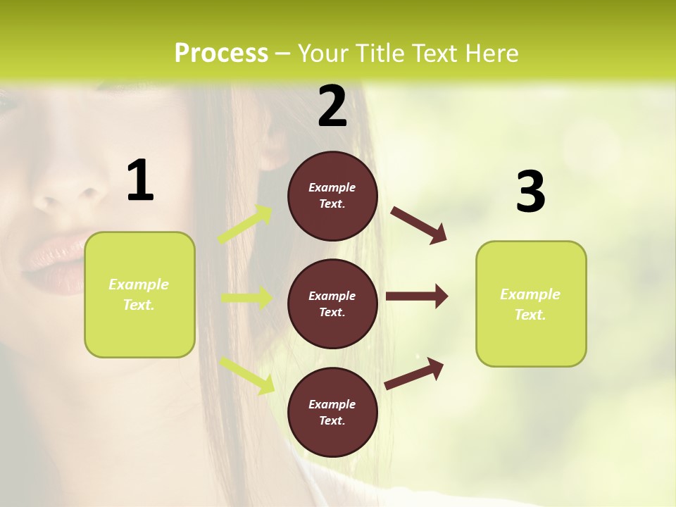 A Woman With Long Red Hair Is Looking At The Camera PowerPoint Template