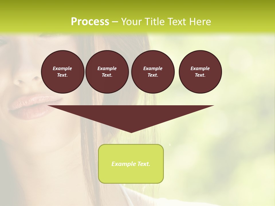 A Woman With Long Red Hair Is Looking At The Camera PowerPoint Template