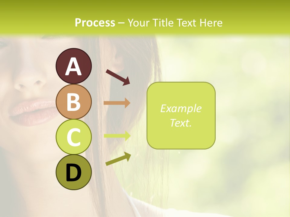 A Woman With Long Red Hair Is Looking At The Camera PowerPoint Template