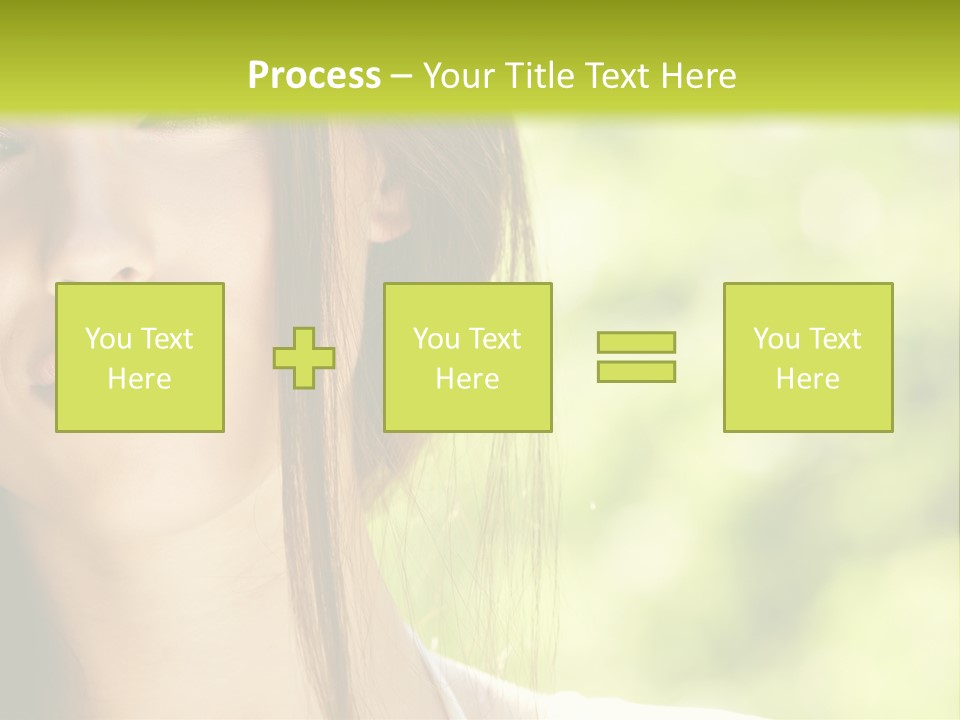 A Woman With Long Red Hair Is Looking At The Camera PowerPoint Template