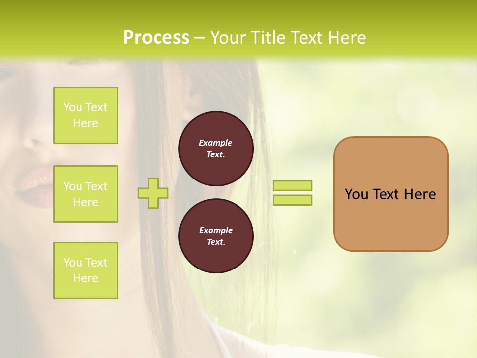 A Woman With Long Red Hair Is Looking At The Camera PowerPoint Template