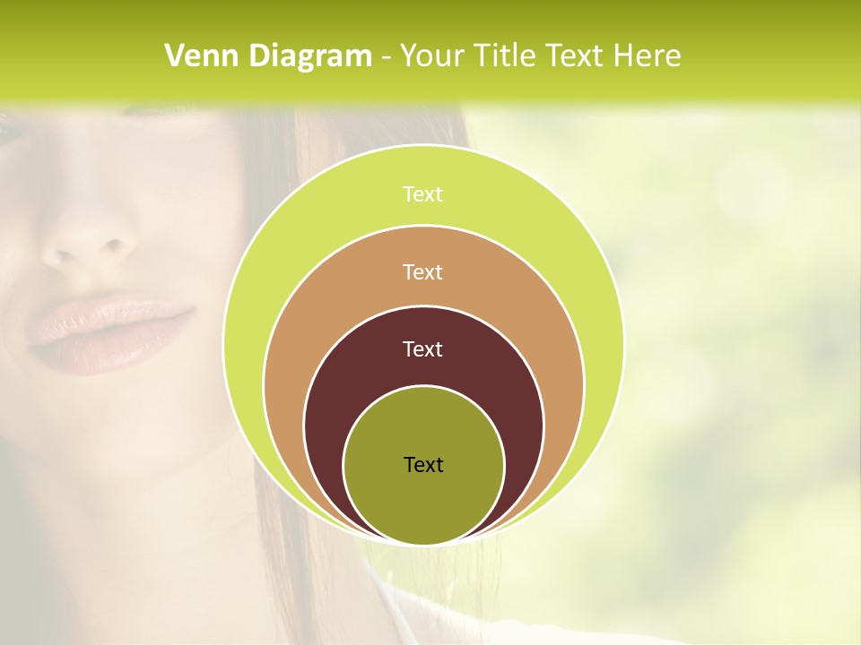 A Woman With Long Red Hair Is Looking At The Camera PowerPoint Template