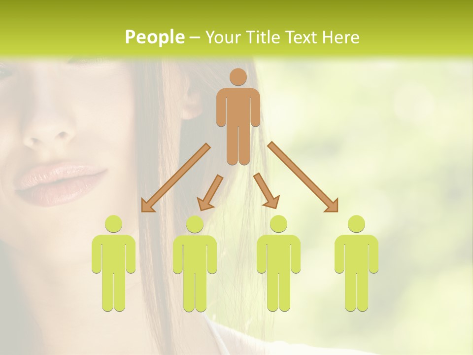 A Woman With Long Red Hair Is Looking At The Camera PowerPoint Template