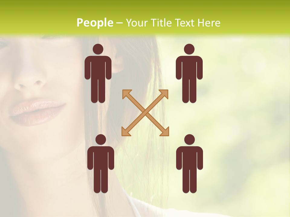 A Woman With Long Red Hair Is Looking At The Camera PowerPoint Template