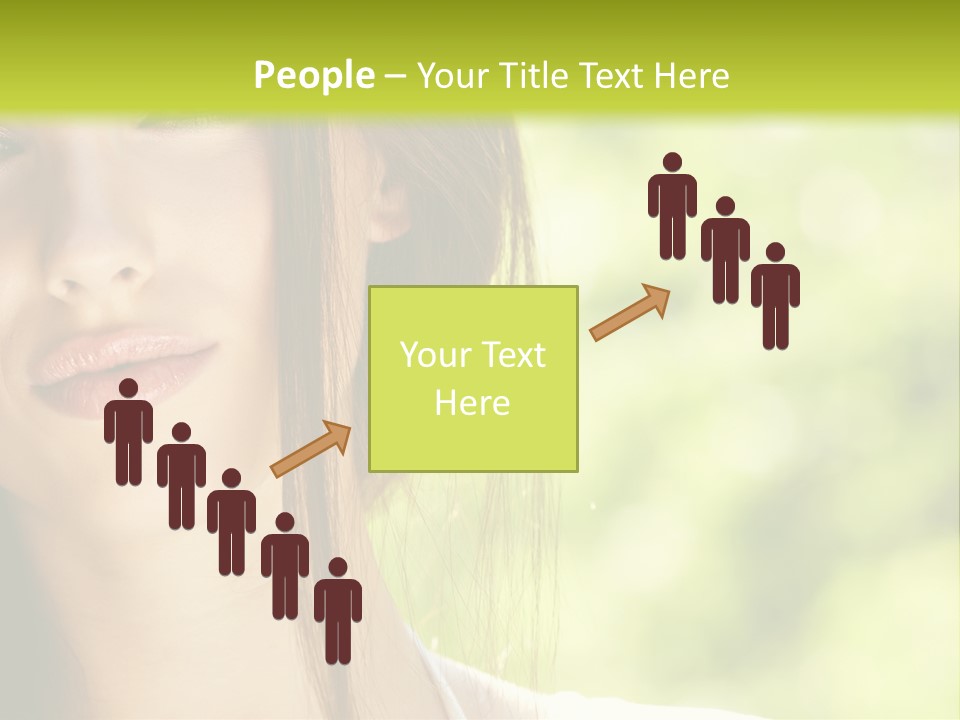 A Woman With Long Red Hair Is Looking At The Camera PowerPoint Template