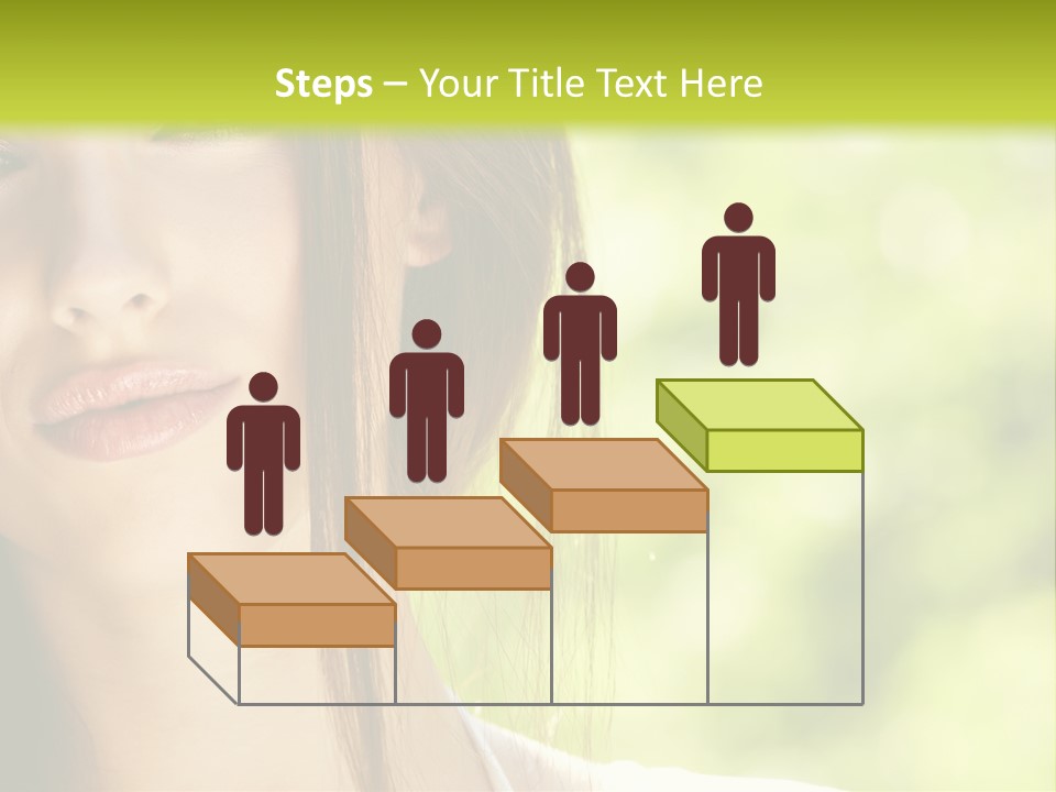 A Woman With Long Red Hair Is Looking At The Camera PowerPoint Template