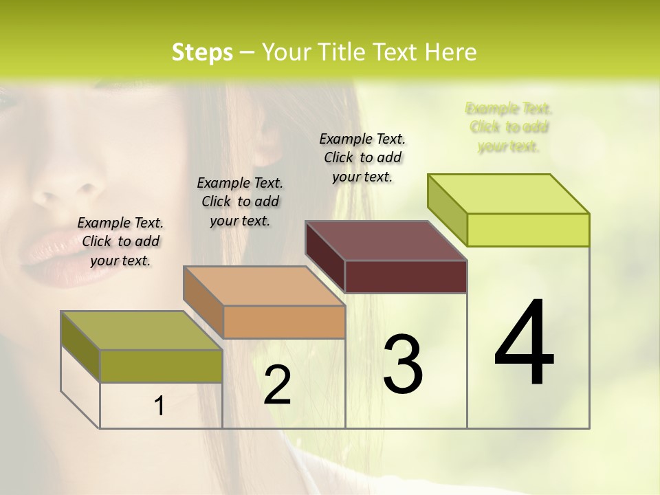 A Woman With Long Red Hair Is Looking At The Camera PowerPoint Template