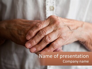 An Elderly Person Holding The Hand Of A Younger Person PowerPoint Template