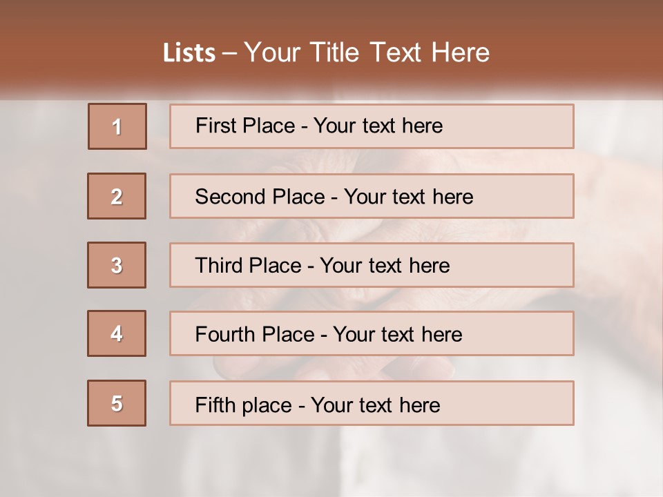 An Elderly Person Holding The Hand Of A Younger Person PowerPoint Template