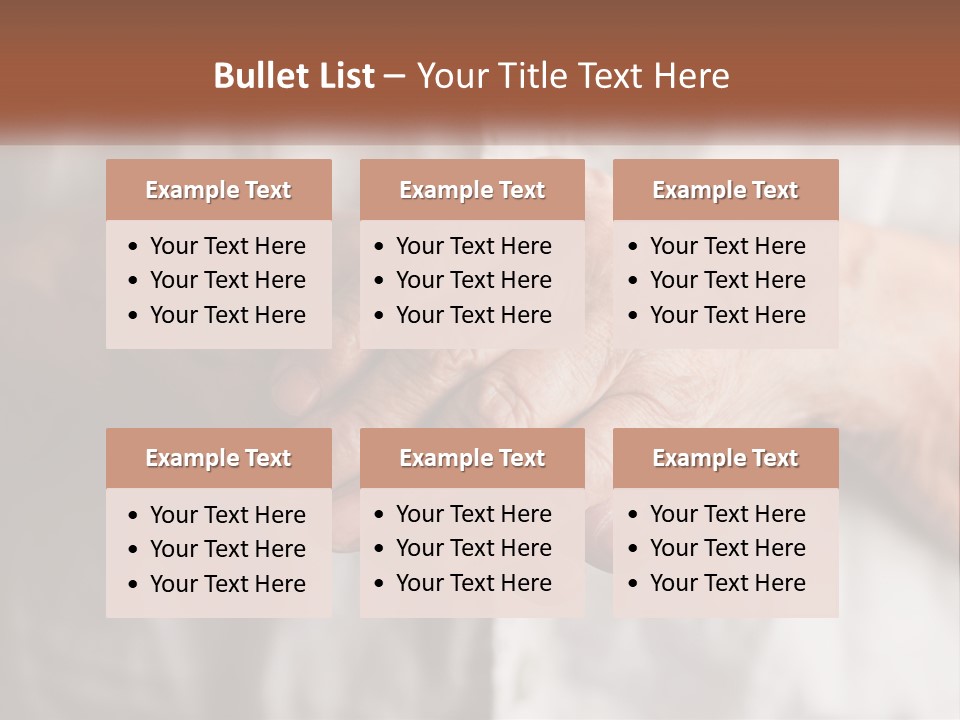 An Elderly Person Holding The Hand Of A Younger Person PowerPoint Template