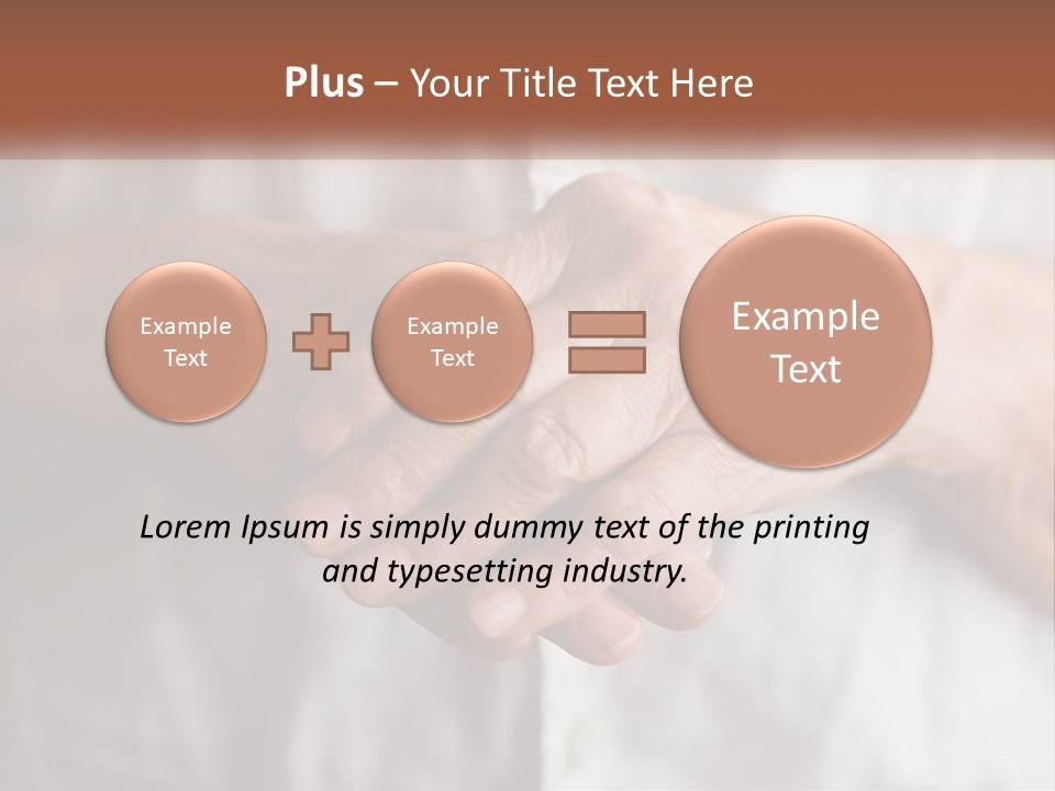 An Elderly Person Holding The Hand Of A Younger Person PowerPoint Template