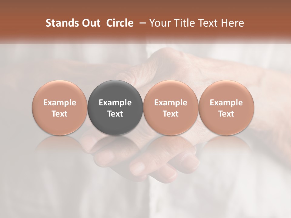 An Elderly Person Holding The Hand Of A Younger Person PowerPoint Template