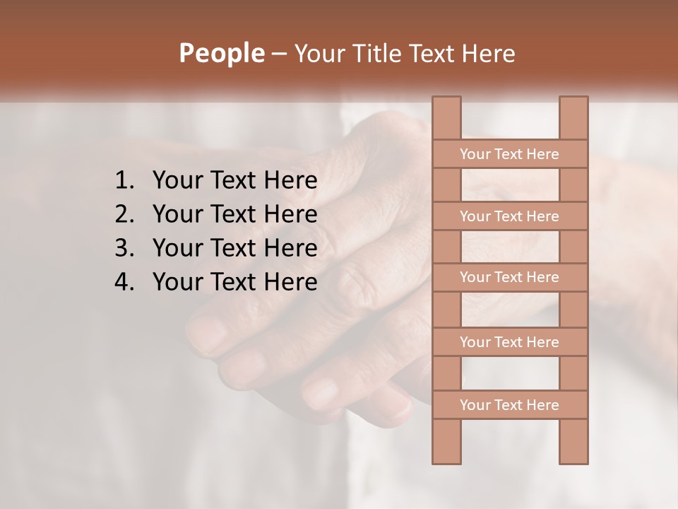 An Elderly Person Holding The Hand Of A Younger Person PowerPoint Template