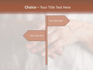 An Elderly Person Holding The Hand Of A Younger Person PowerPoint Template