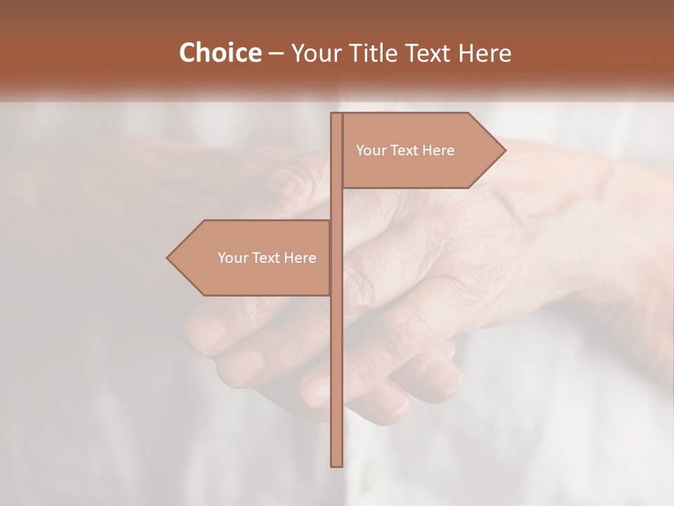 An Elderly Person Holding The Hand Of A Younger Person PowerPoint Template