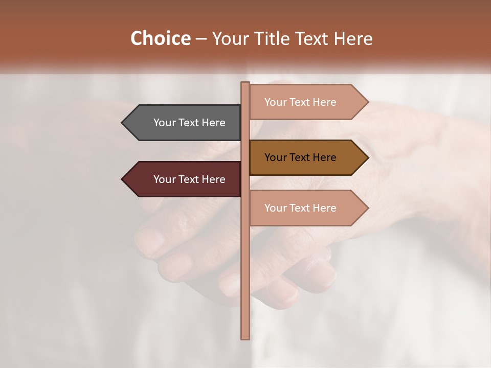 An Elderly Person Holding The Hand Of A Younger Person PowerPoint Template