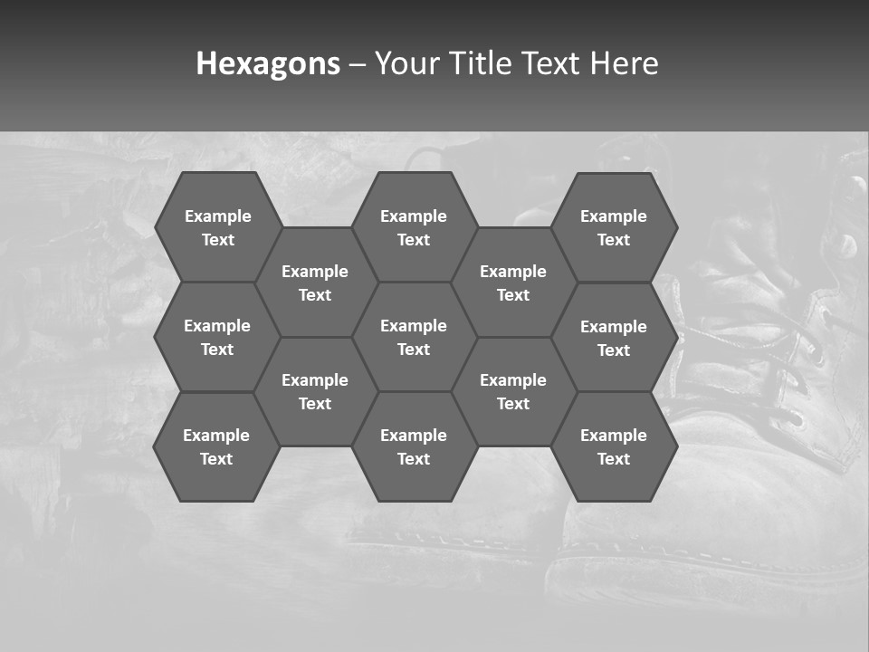 A Black And White Photo Of A Pair Of Boots PowerPoint Template