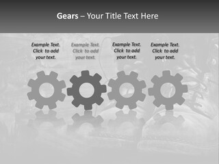 A Black And White Photo Of A Pair Of Boots PowerPoint Template