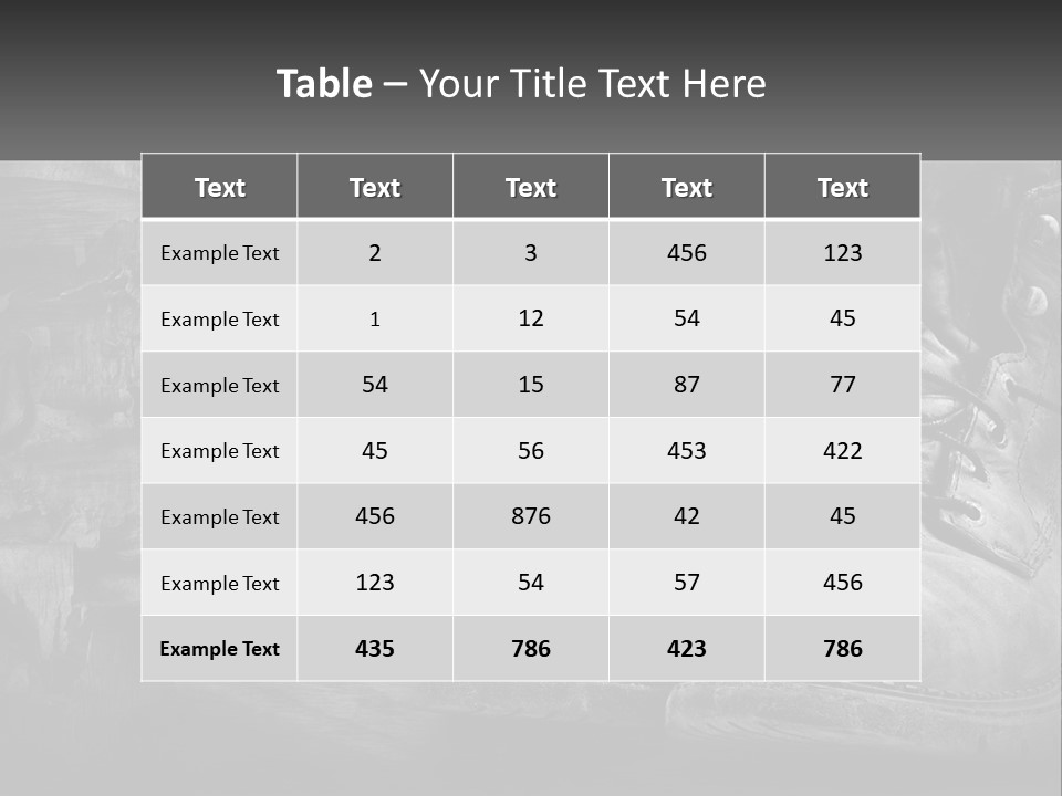 A Black And White Photo Of A Pair Of Boots PowerPoint Template