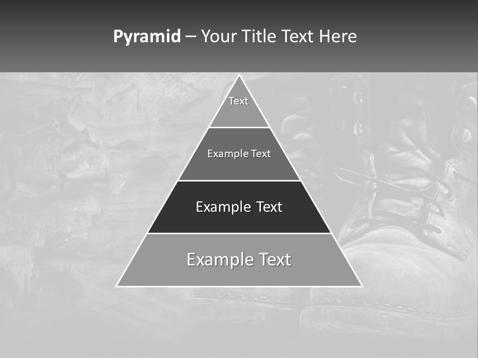 A Black And White Photo Of A Pair Of Boots PowerPoint Template