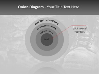 A Black And White Photo Of A Pair Of Boots PowerPoint Template