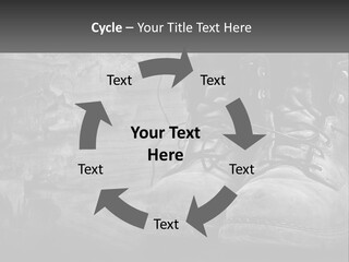 A Black And White Photo Of A Pair Of Boots PowerPoint Template