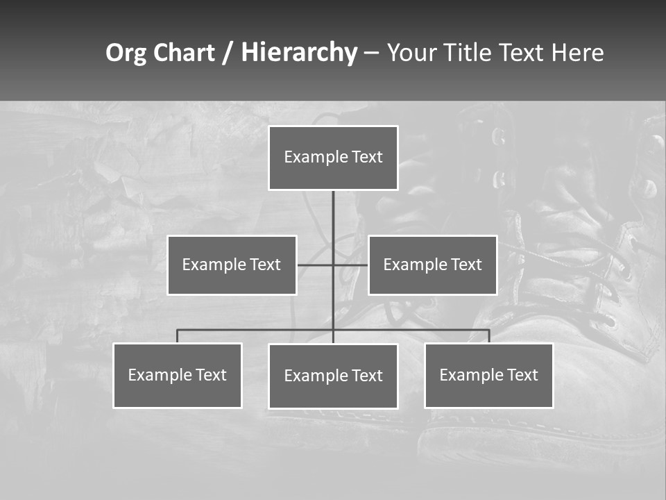 A Black And White Photo Of A Pair Of Boots PowerPoint Template