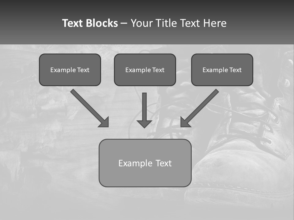 A Black And White Photo Of A Pair Of Boots PowerPoint Template