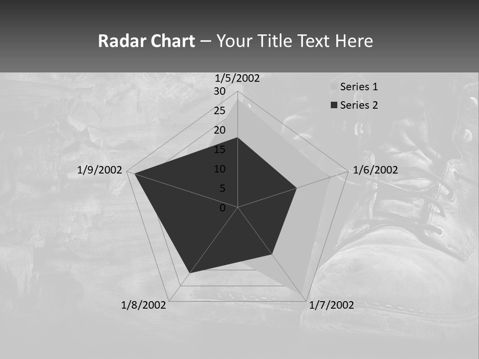 A Black And White Photo Of A Pair Of Boots PowerPoint Template