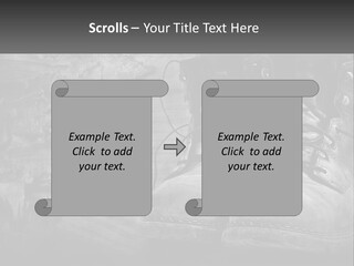 A Black And White Photo Of A Pair Of Boots PowerPoint Template